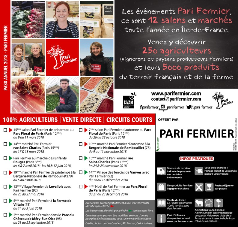 Invitation Pass Annuel Pari Fermier 2018